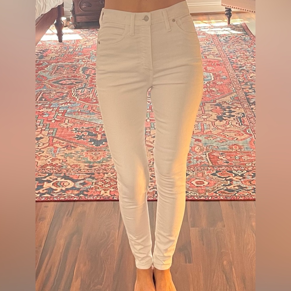 Madewell 10” High-Rise Skinny Jeans in Pure White